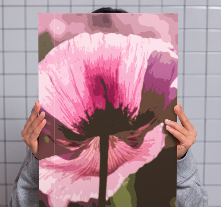 Cuadro de flores flor abstracta - TenVinilo