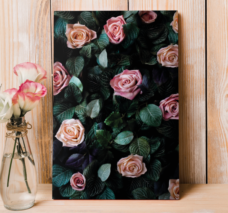 Cuadro de flores Flores rosas rojas - TenVinilo