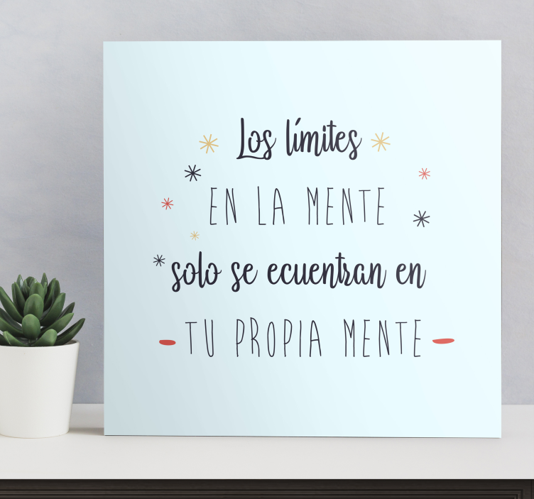 Cuadro frase los límites están en tu mente - TenVinilo