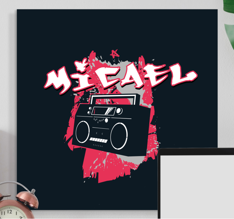 Cuadro moderno vibraciones urbanas de audio - TenVinilo