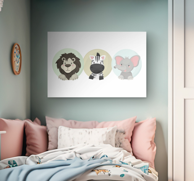 Pintura habitación bebé Conjunto de animales - TenVinilo
