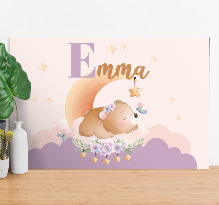 Cuadro para bebés sueños de osito - TenVinilo