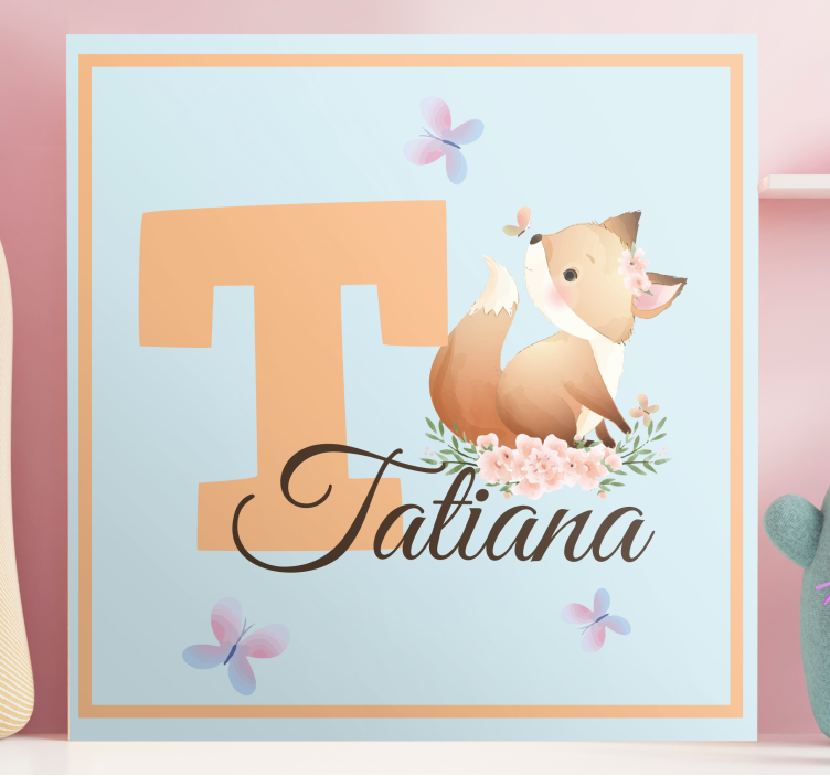 Cuadro para bebés zorro amistoso - TenVinilo