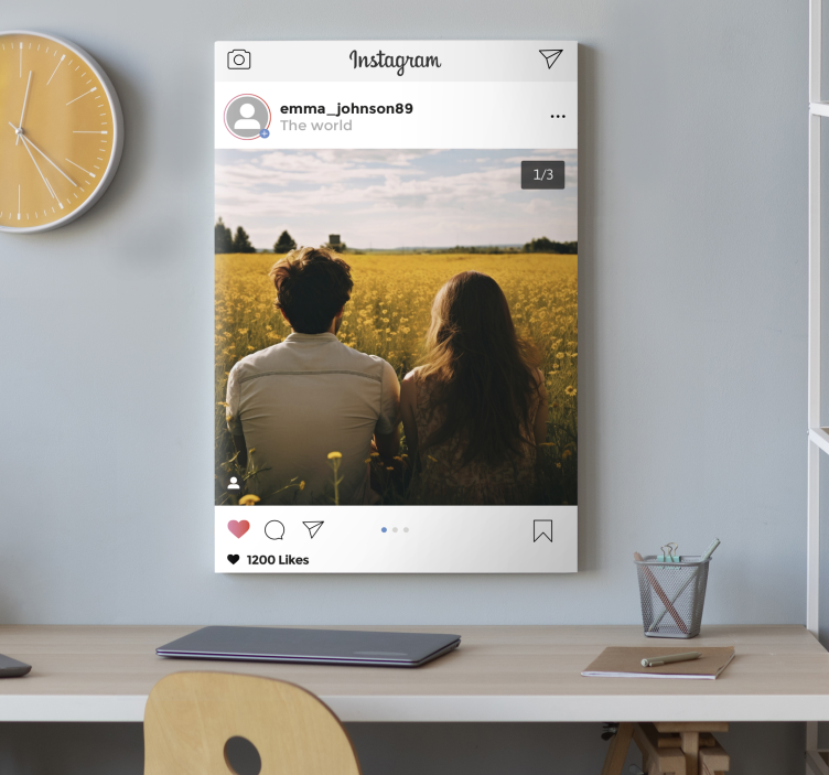 Cuadro personalizable pantalla de instagram - TenVinilo