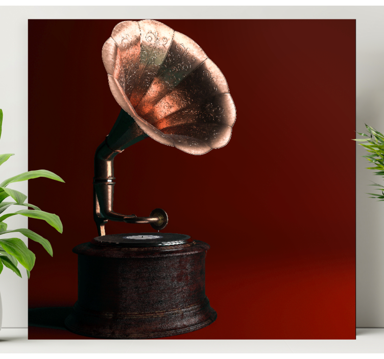 Cuadro retro vintage gramófono clásico - TenVinilo