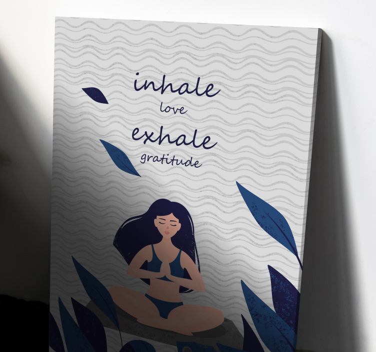 Cuadro zen frase inhale y exhale - TenVinilo