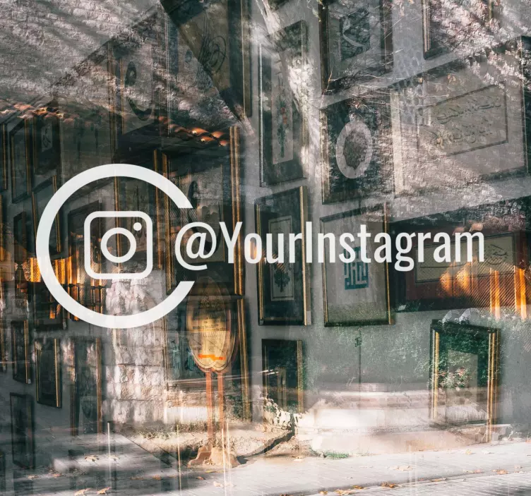 Vinilo escaparate para negocios instagram - TenVinilo