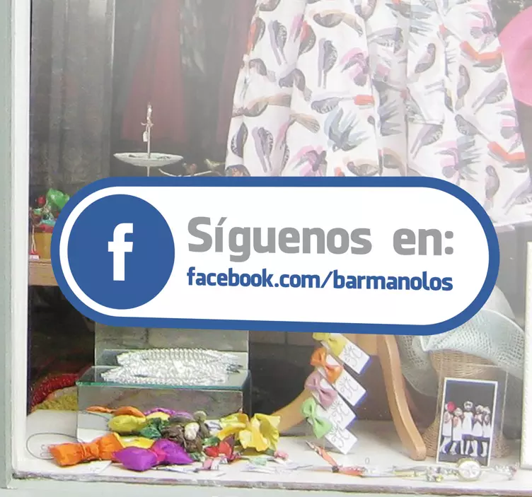 Adhesivo etiqueta tienda Facebook - TenVinilo