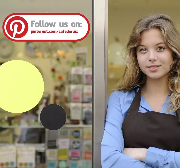 Adhesivo etiqueta tienda pinterest EN - TenVinilo
