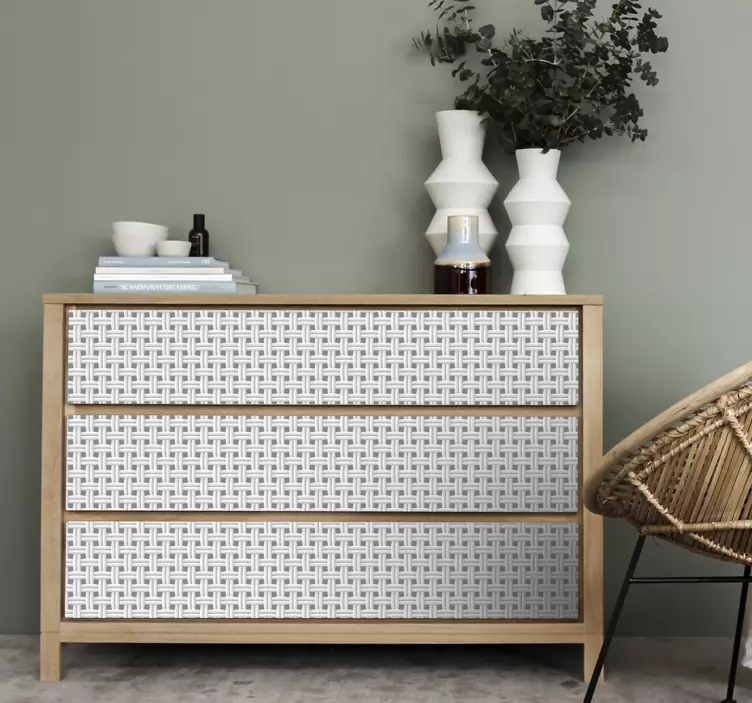 Vinilo para mueble patrón de textura tejida - TenVinilo