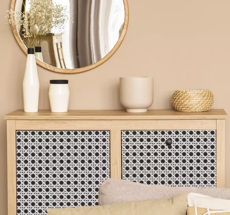 Vinilo para mueble patrón de hojas contemporáneo - TenVinilo