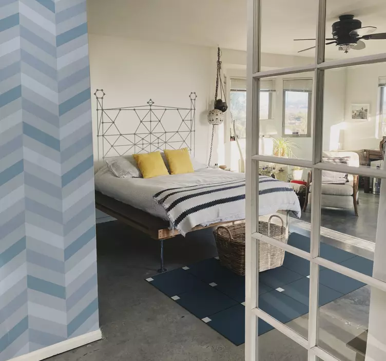 Vinilo cabecero minimalista lineal - TenVinilo