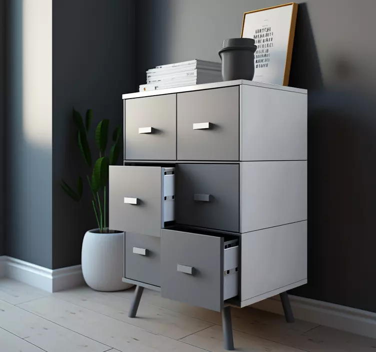 Vinilo para mueble color gris --> Color gris - TenVinilo