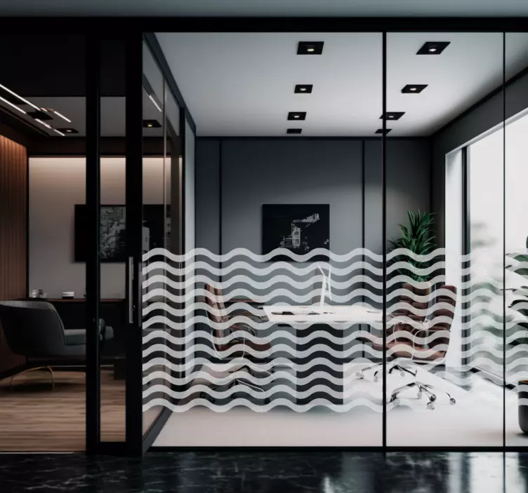 Vinilo para cristales ondas translúcidas - TenVinilo