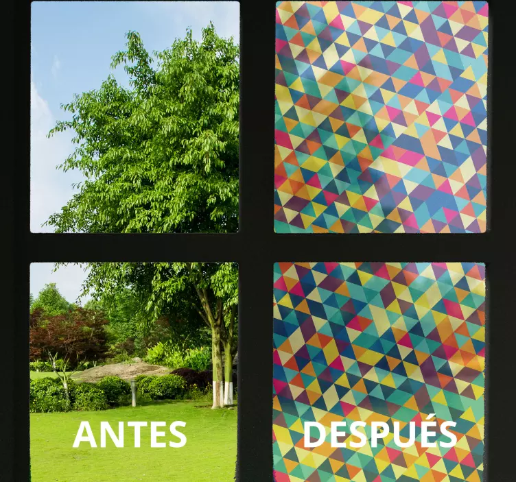 Vinilo para cristales geométrico Translúcido - TenVinilo