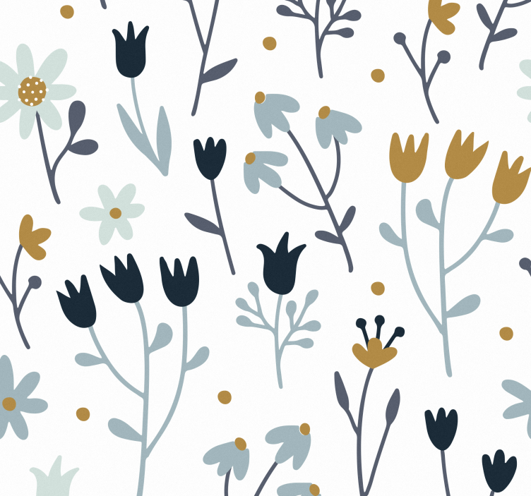 Vinilo para mueble flores minimalistasFlores minimalistas - TenVinilo