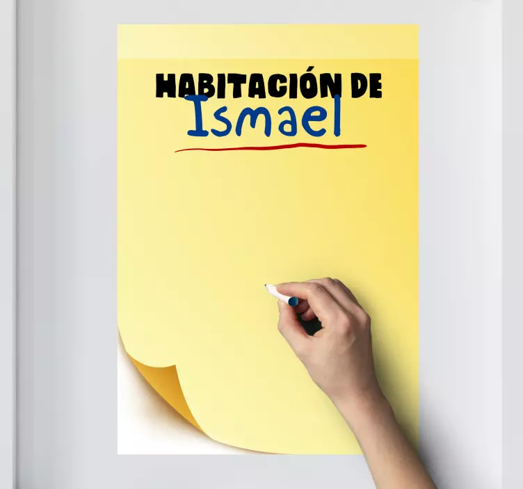 Vinilo para puerta post-it de pizarraPost-it de pizarra - TenVinilo