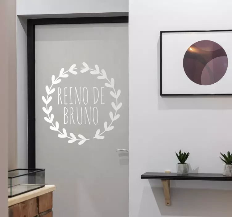 Vinilo para puerta personalizable laurel nombre - TenVinilo