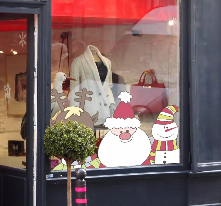 Vinilo escaparate decoración navideña - TenVinilo