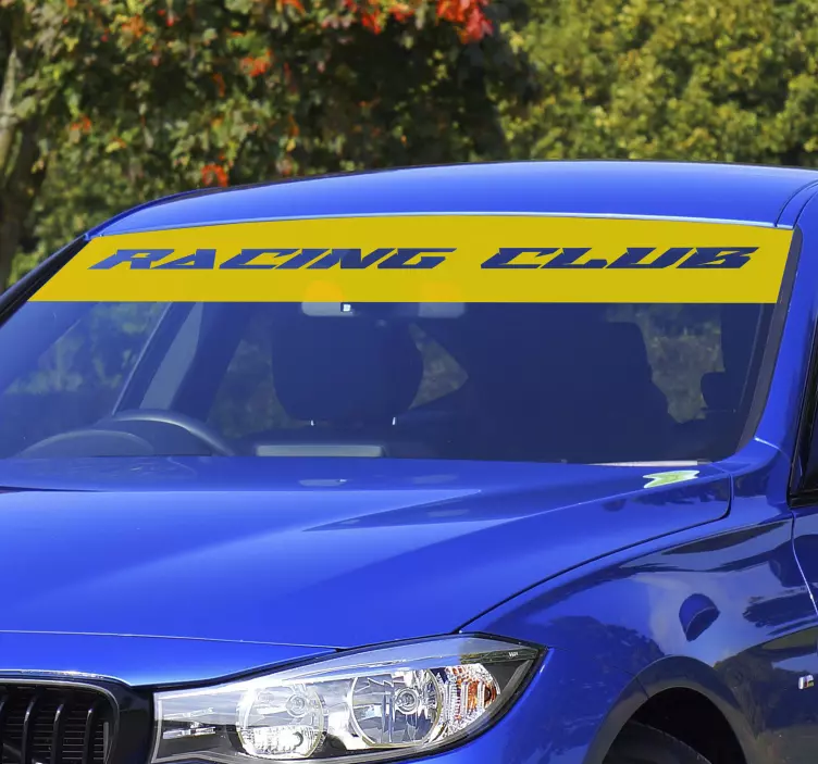 Pegatina para coche visera monocolor personalizada - TenVinilo