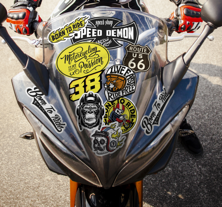 Pegatina moto paquete de bombas original - TenVinilo