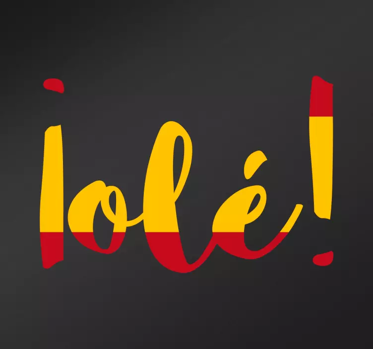 Adhesivo bandera España Olé - TenVinilo