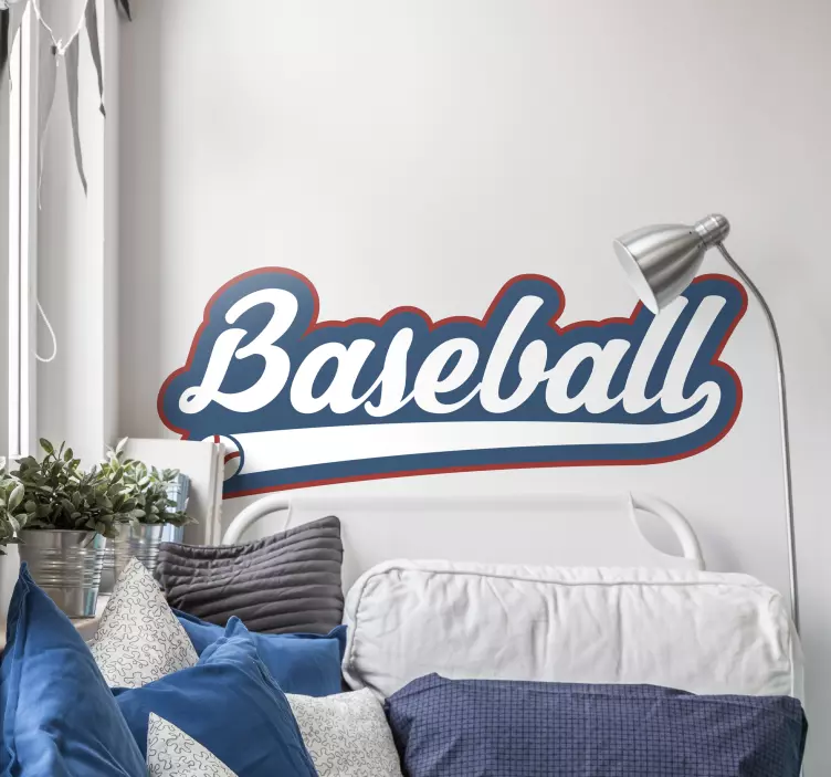 Adhesivo baseball lettering - TenVinilo