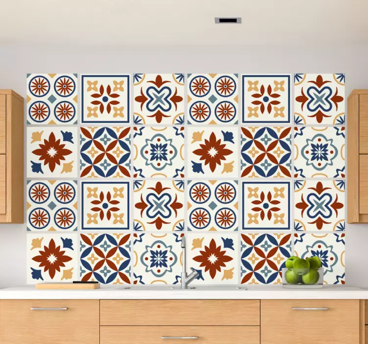 Azulejos vinílicos baldosas cemento Santioni - TenVinilo