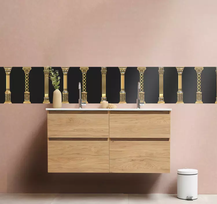 Cenefa adhesiva elegante motivo de columna - TenVinilo