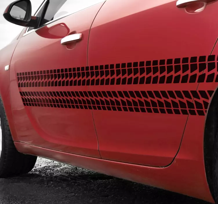 Cenefa adhesiva para coche rueda - TenVinilo