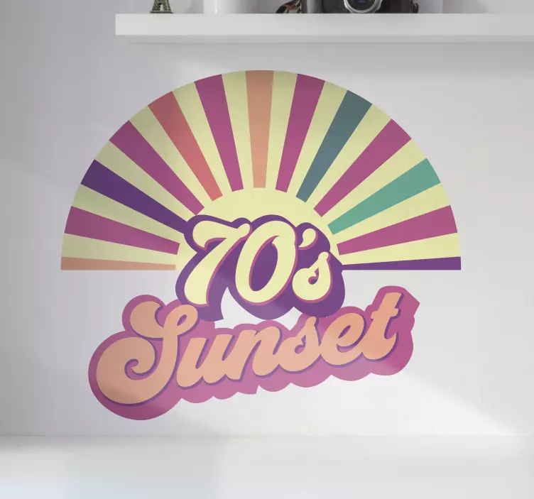 Vinilo frase sol geométrico de los 70 - TenVinilo