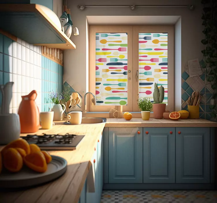 Vinilo para cocina para cristal utensilios cocina - TenVinilo