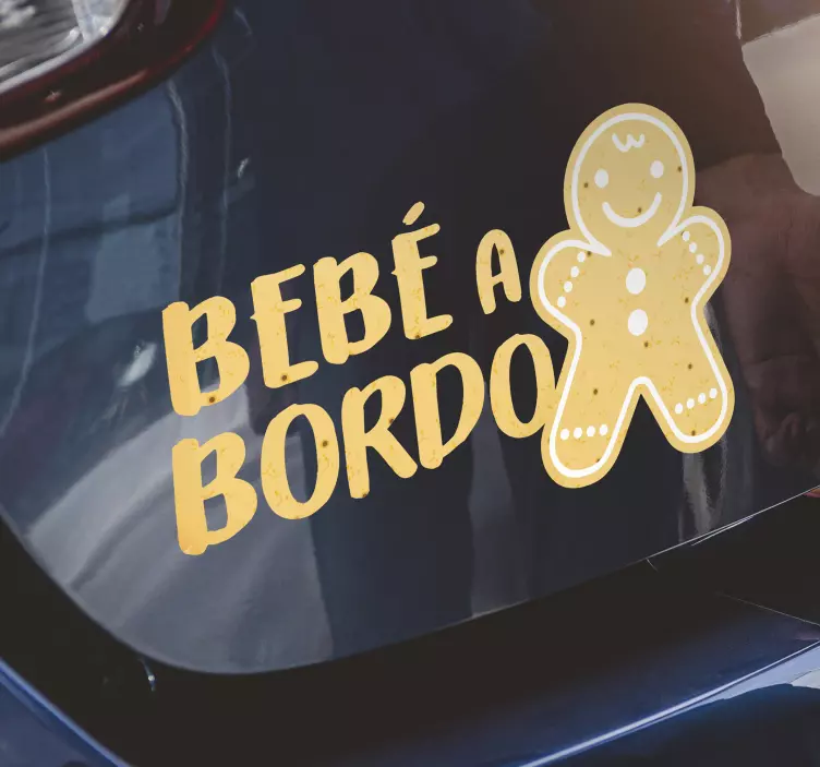 Pegatina bebé a bordo Galletas de navidad - TenVinilo