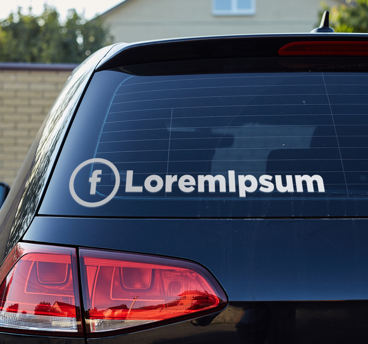 Pegatina coche cuenta de facebook personalizada - TenVinilo