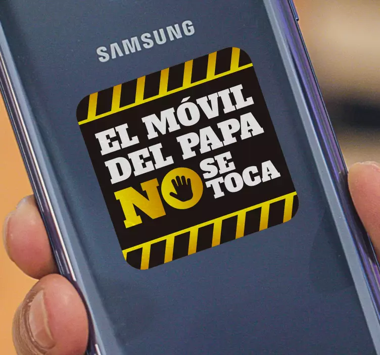 Pegatina el móvil de papa no se toca - TenVinilo