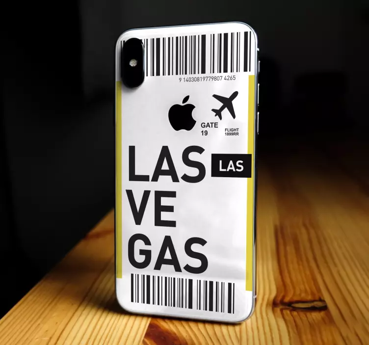 Pegatina iPhone pase de entrada a las vegas - TenVinilo