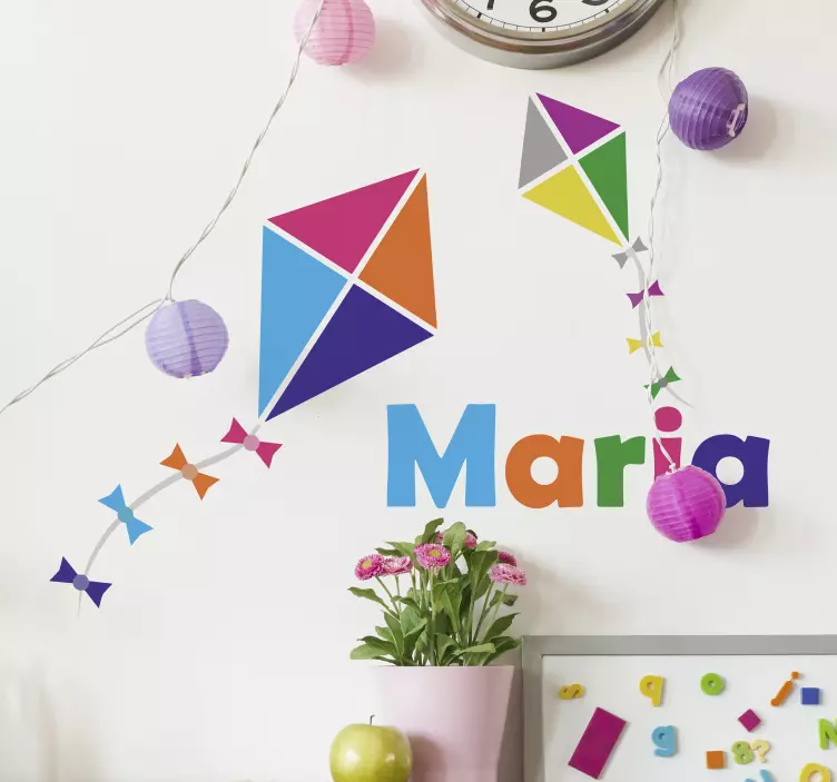 Pegatina juguete cometas coloridas - TenVinilo