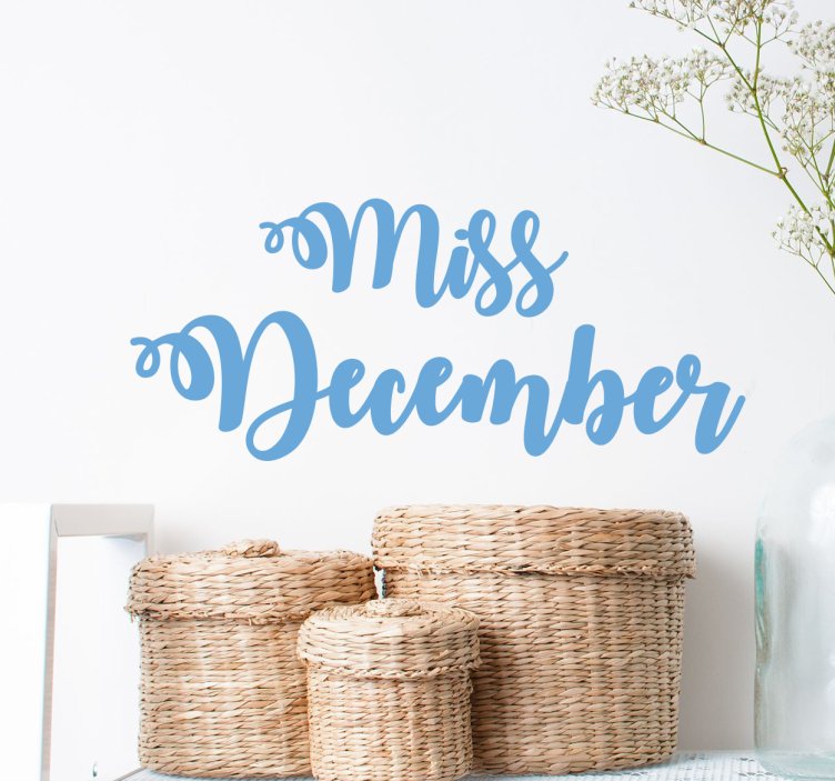 Pegatina Miss December - TenVinilo