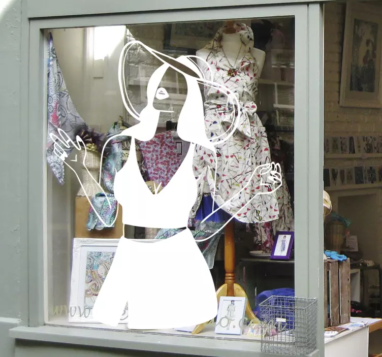 Vinilo de moda Mujer elegante para tiendas - TenVinilo