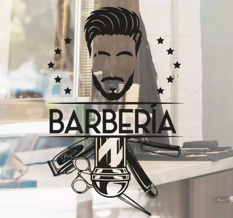 Vinilo de moda Productos de Barbería hombre  - TenVinilo