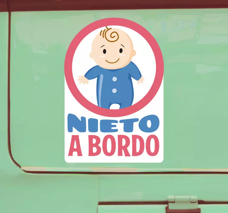Nieto a bordo pegatina para coche - TenVinilo