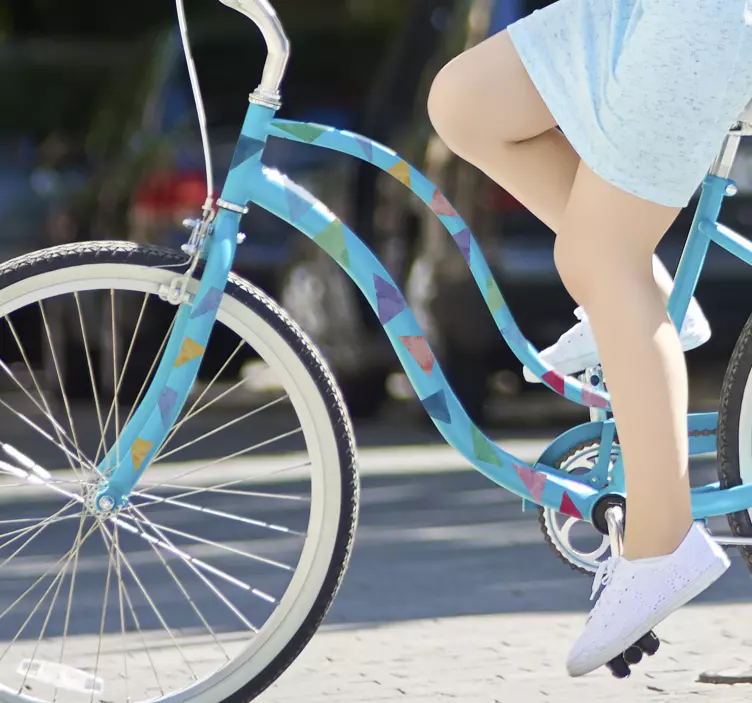 Vinilos bici triángulos a todo color - TenVinilo