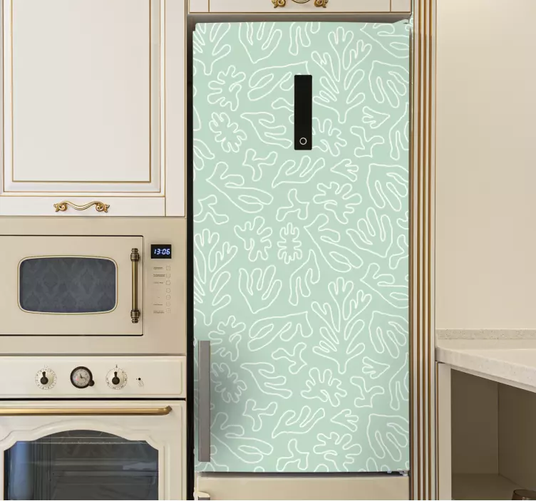 Vinilo para nevera Verde piensa en algas - TenVinilo