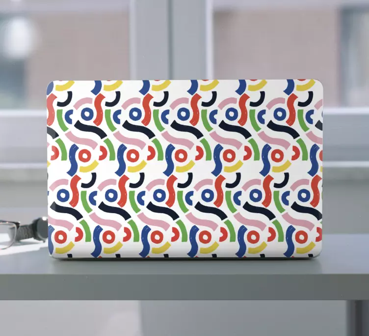 Vinilo para portátiles Pintura geométrica abstracta - TenVinilo
