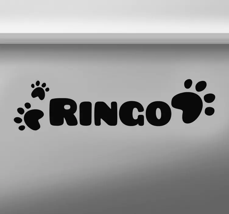 Vinilo coche personalizable nombre perro - TenVinilo