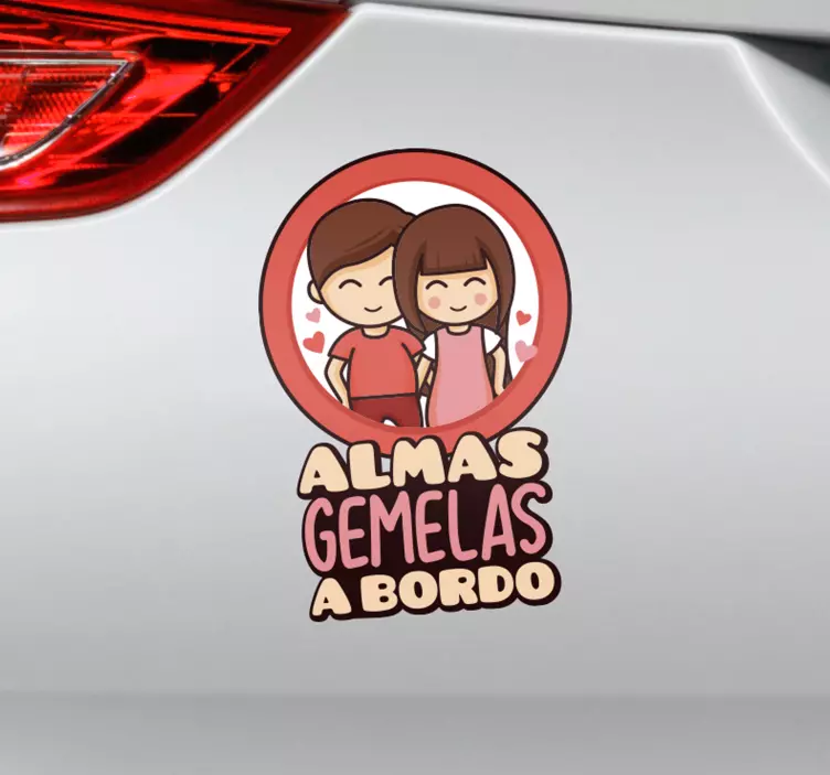 Pegatina pequeña Alma gemela - TenVinilo