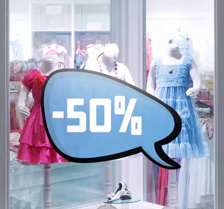 Pegatina personalizable bocadillo comic azul - TenVinilo