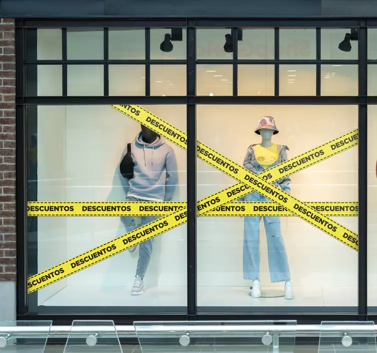 Vinilo rebajas descuentos de borde amarillo - TenVinilo