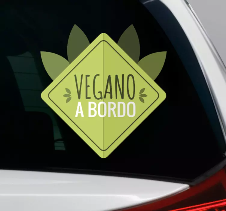 Pegatina vegano a bordo - TenVinilo