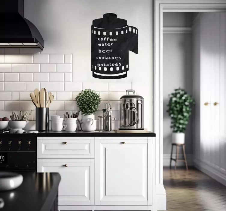 Vinilo vintage la fotografía vintage en una pizarra negra - TenVinilo